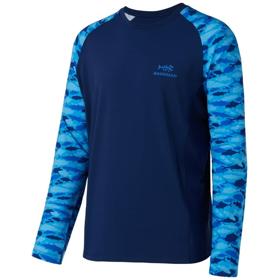 Bassdash UPF 50 Fishing Tee for Men Camo Long Sleeve Shirt Quick Dry Sweatshirts