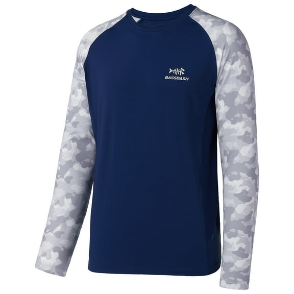 Bassdash UPF 50 Fishing Tee for Men Camo Long Sleeve Shirt Quick Dry Sweatshirts