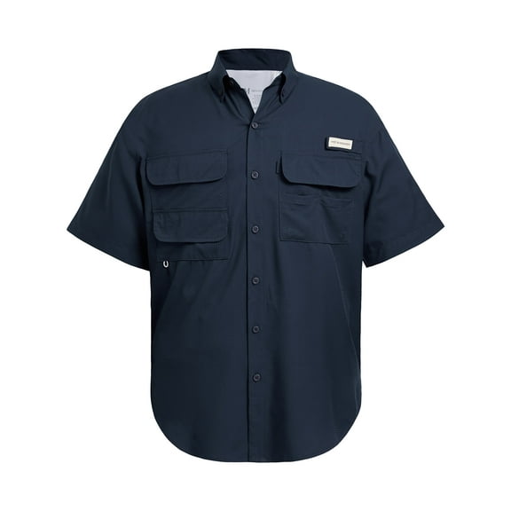 Bassdash UPF 50 Men’s Fishing Dress Shirt Button Down Woven Short Sleeve Outdoor