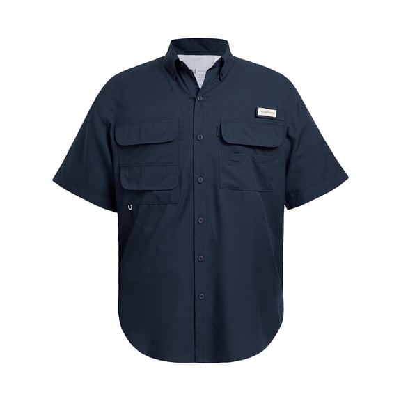 Bassdash UPF 50 Men’s Fishing Dress Shirt Button Down Woven Short Sleeve Outdoor