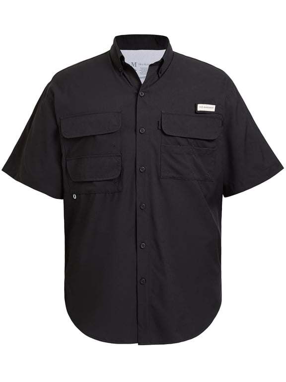 UPF 50 Men’s Fishing Dress Shirt Button Down Woven Short Sleeve Outdoor