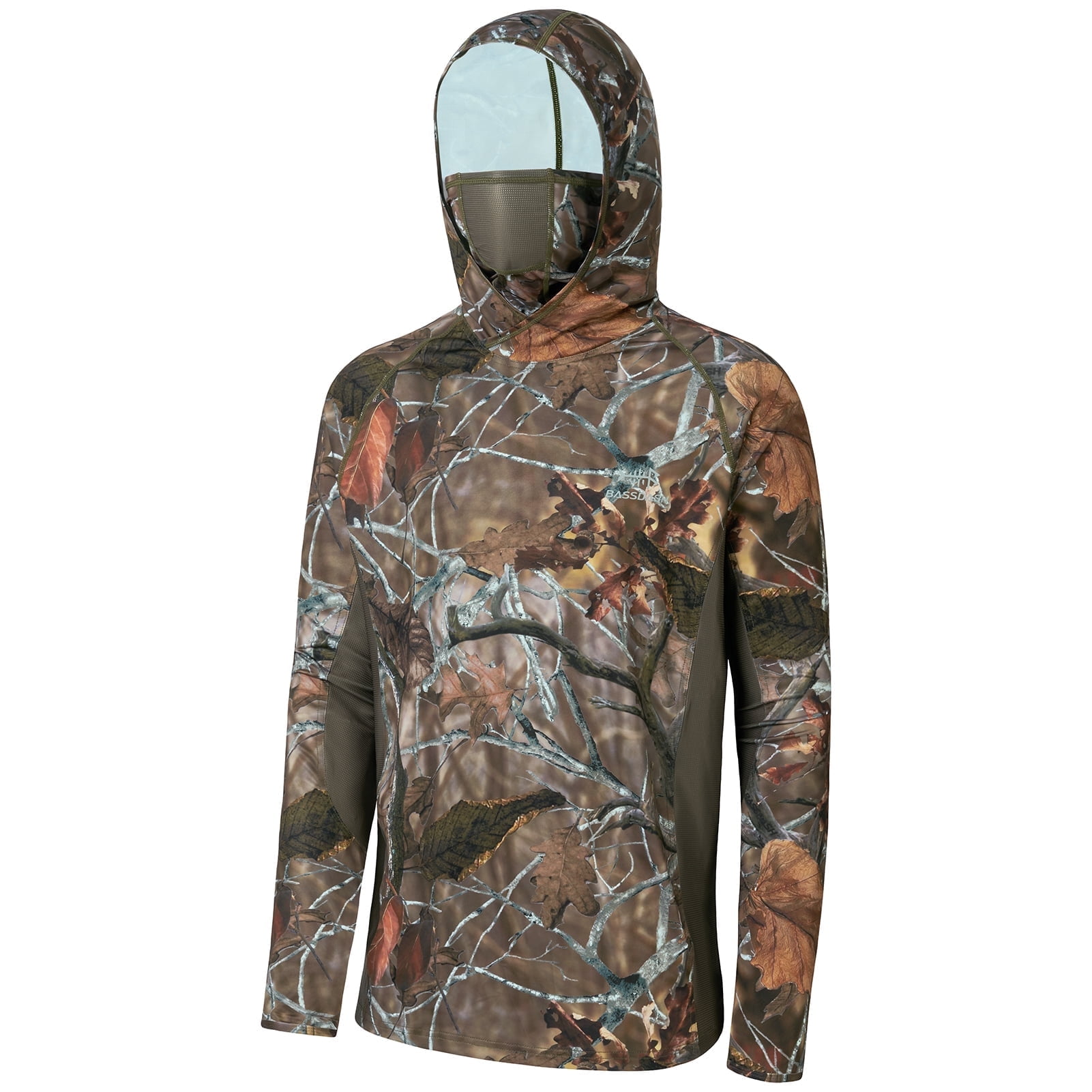 Bassdash UPF 50+ Men’s Hunting Shirts with Mask Long Sleeve Camo Fishing Hoodie