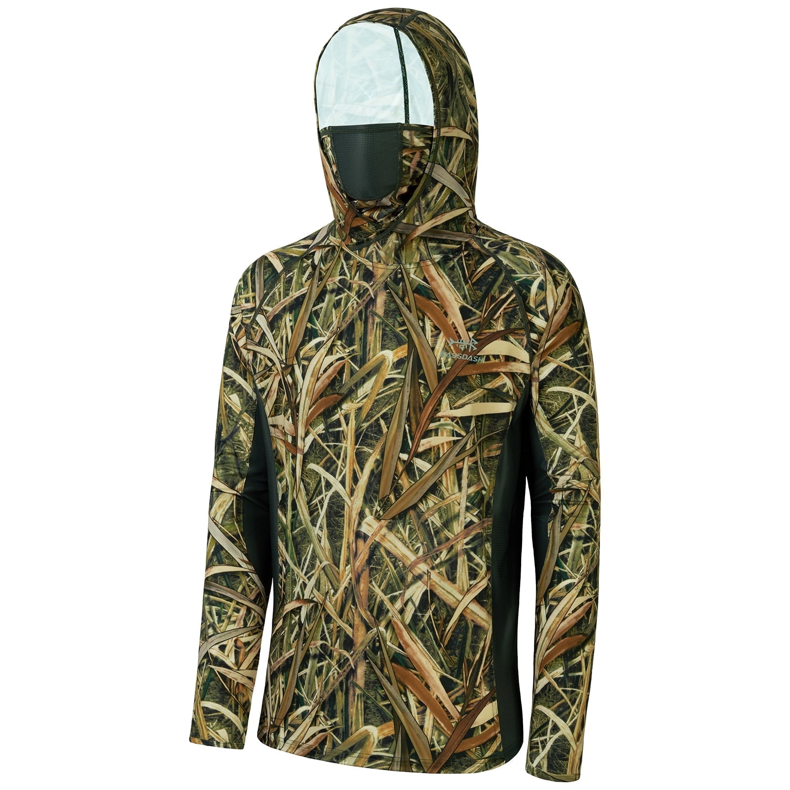 BASSDASH Men's UPF 50 Graphic Fishing Hoodie Shirts With Mask - View #2