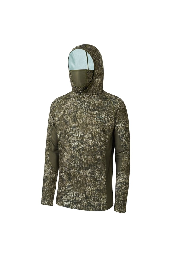 UPF 50+ Men’s Hunting Shirts with Mask Long Sleeve Camo Fishing Hoodie