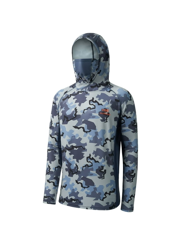 UPF 50+ Men’s Hunting Shirts with Mask Long Sleeve Camo Fishing Hoodie