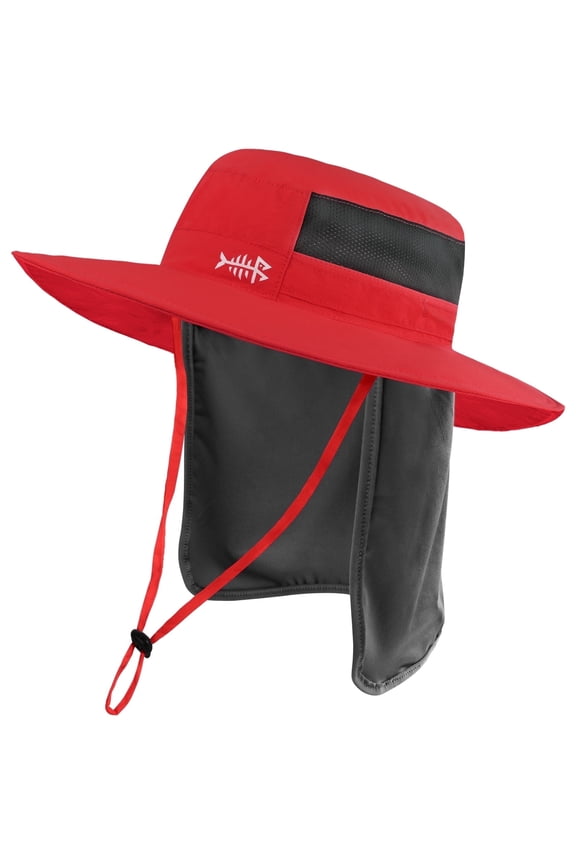 UPF 50+ Sun Fishing Hat Water Resistant with Detachable Neck Flap