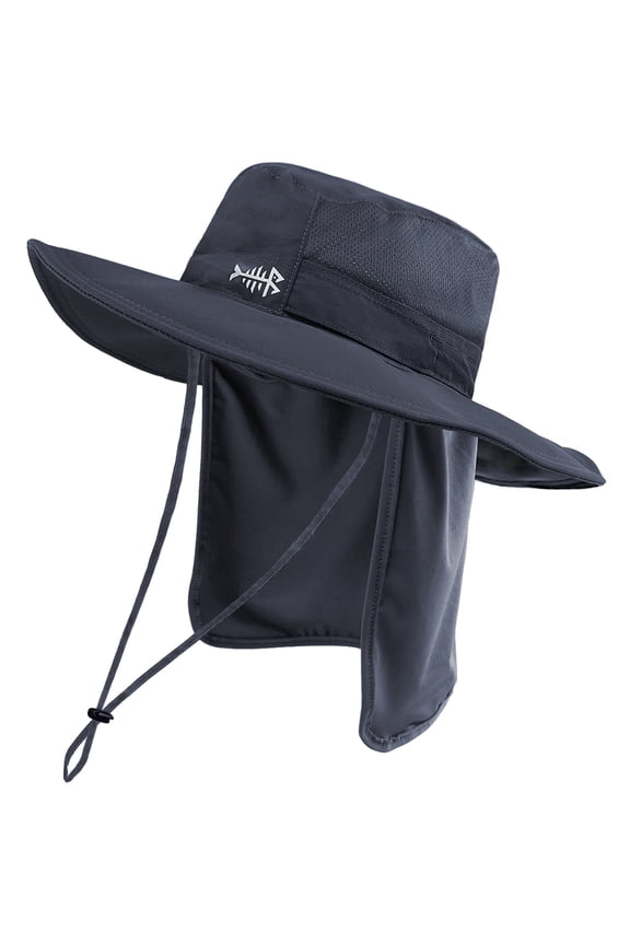 UPF 50+ Sun Fishing Hat Water Resistant with Detachable Neck Flap