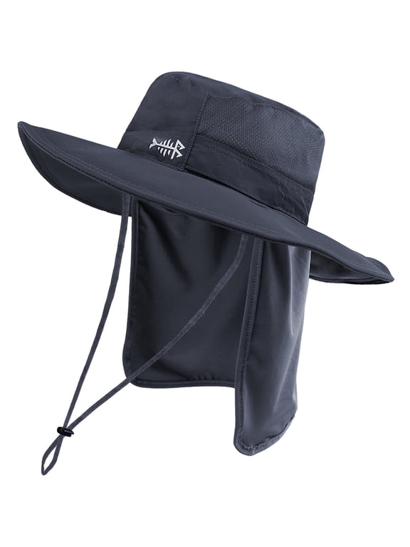 UPF 50+ Sun Fishing Hat Water Resistant with Detachable Neck Flap