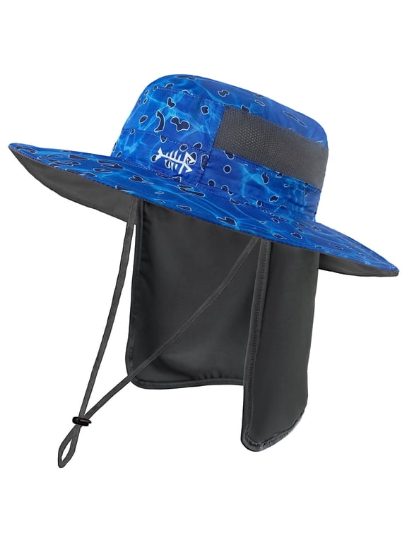 UPF 50+ Sun Fishing Hat Water Resistant with Detachable Neck Flap