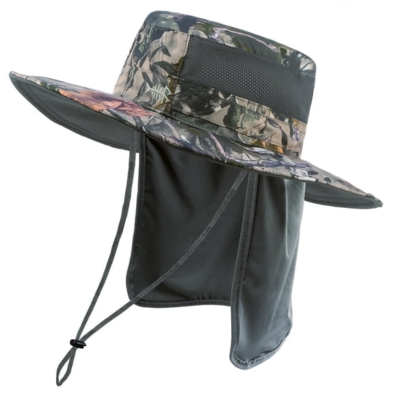 Bassdash UPF 50 Sun Fishing Hat Water Resistant with Detachable Neck Flap