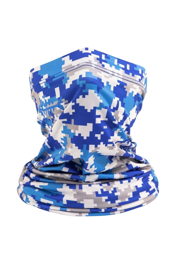 Adjustable UPF 50+ UV Sun Protection Face Mask, Ocean Camo, 1 Count