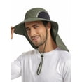 thumbnail image 1 of Bassdash UPF 50+ Unisex Water Resistant Wide Brim Sun Hat with Large Neck Flap Ponytail Fishing Hat for Men Women, 1 of 8