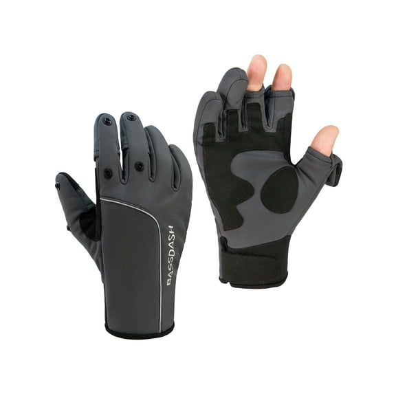 Bassdash WintePro Insulated Fishing Gloves Water Repellent with Fleece Lining Cold Weather Winter Gloves for Men Women Ice Fishing Hunting Photography Hiking