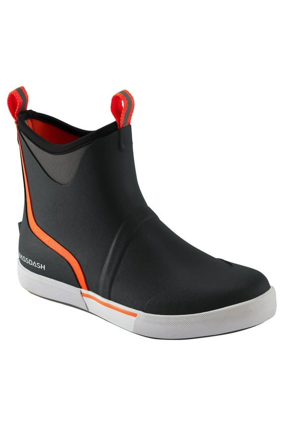 Men’s 6" Waterproof Deck Boots with Breathable Lining Anti-slip Neoprene Rubber Ankle Rain Boots for Fishing Boating