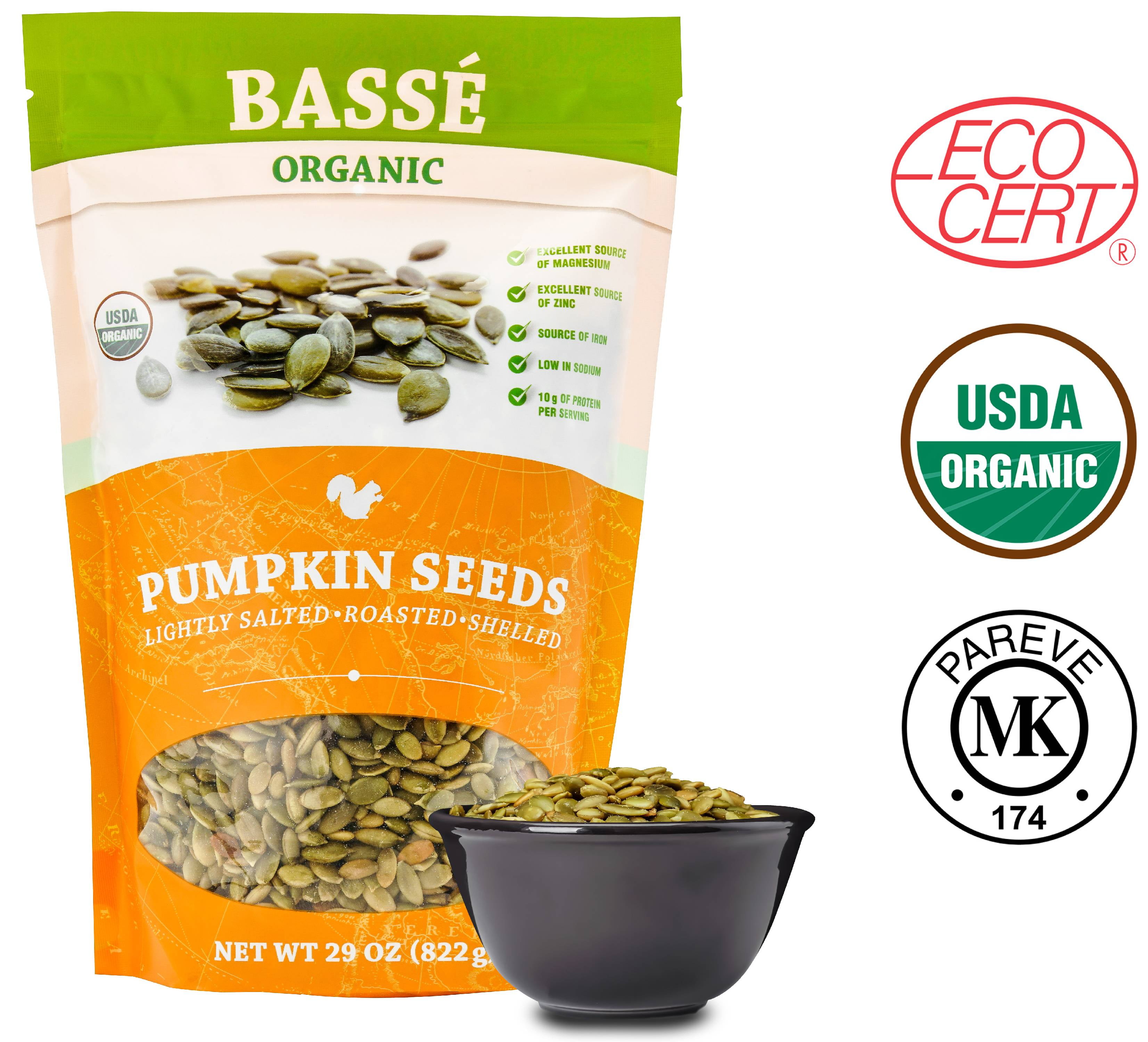 Basse Organic Pumpkin Seeds, Lightly Salted, 1.8 lbs