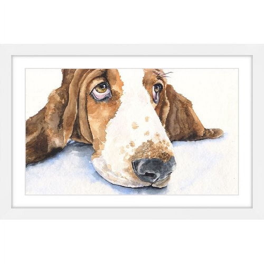 "Basset 4" Framed Painting Print