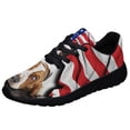 thumbnail image 1 of Basset Hound American flag Patriot Shoes Sneakers Black Size 10, 1 of 7