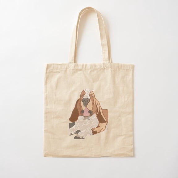 Basset Hound Cotton Tote Bag Canvas Tote Bag, Family Gift For Mother, Her