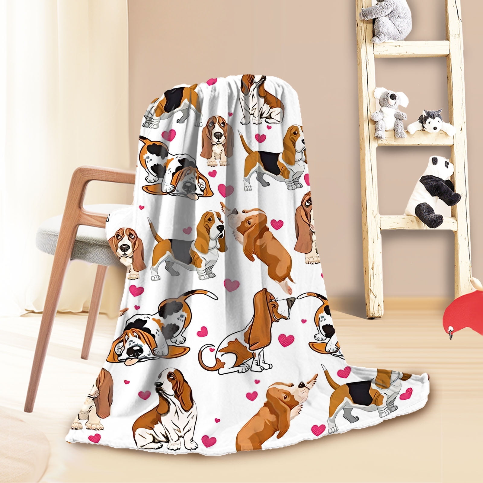 Basset hound throw clearance blanket