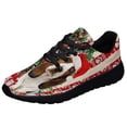 thumbnail image 1 of Basset Hound ChriStas American flag Shoes Sneakers Black Size 5, 1 of 7