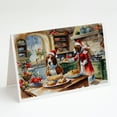 thumbnail image 1 of Basset Hound Christmas Cookies Greeting Cards Pack of 8 7 in x 5 in, 1 of 3