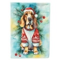 thumbnail image 1 of Basset Hound Christmas Garden Flag 11.25 in x 15.5 in, 1 of 5