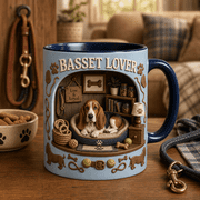 Basset Hound Dog Lover Ceramic Mugs Pet Parent Gift 11oz 15oz