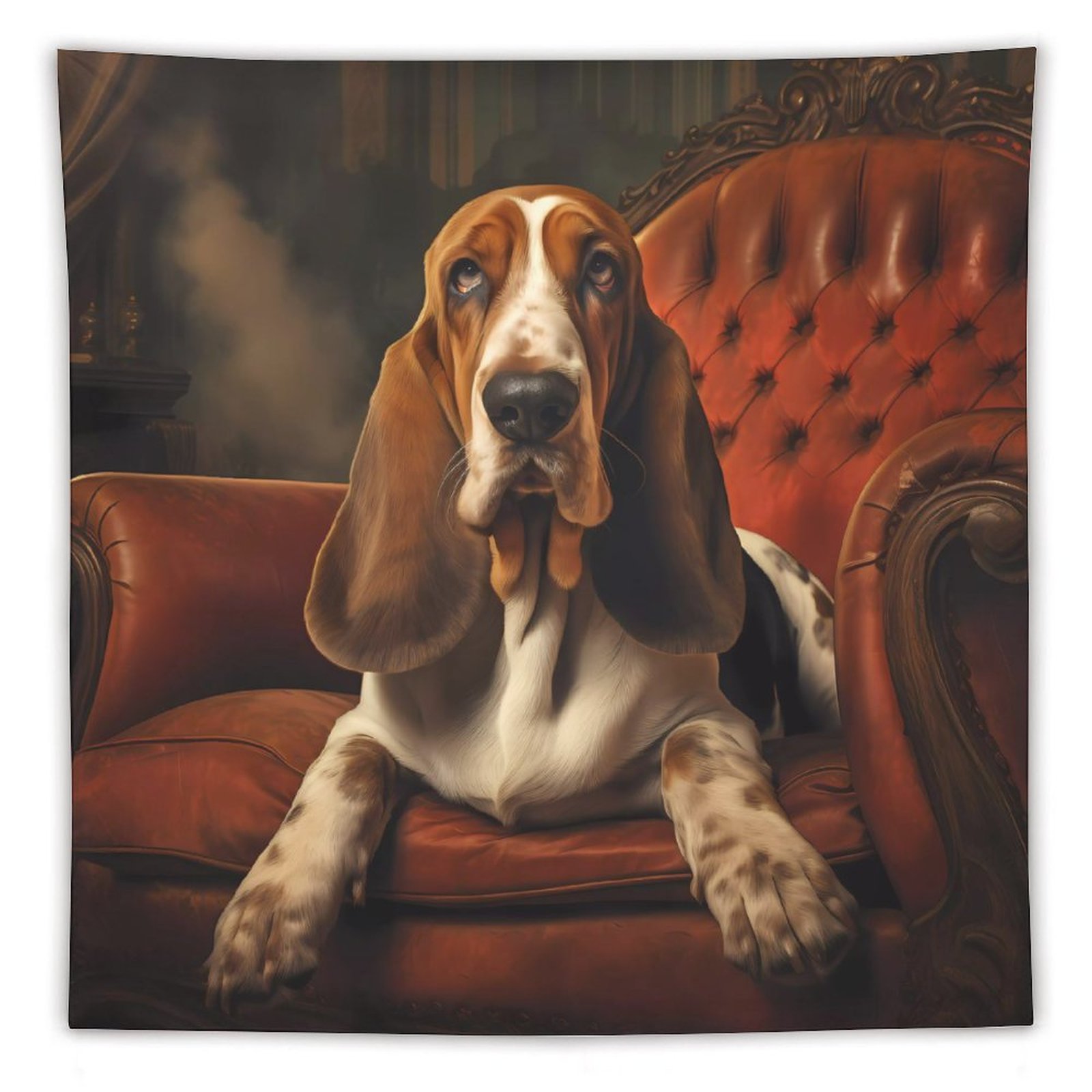 Basset Hound Colorful Wall Hanging Bedding Tapestry for Bedroom Home
