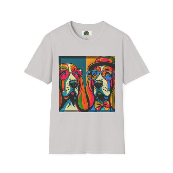 Basset Hound Couple Pop Art Pic