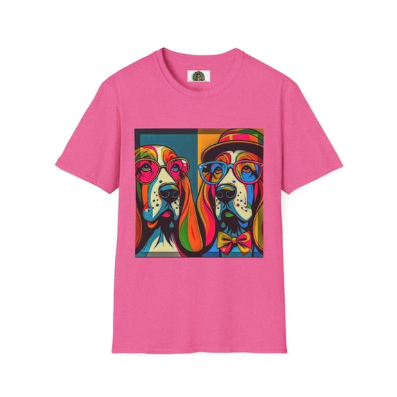 Basset Hound Couple Pop Art Pic