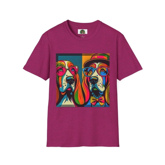 Basset Hound Couple Pop Art Pic