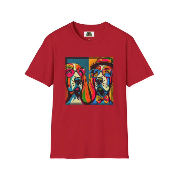 Basset Hound Couple Pop Art Pic