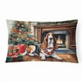 thumbnail image 1 of Basset Hound Cozy Christmas Throw Pillow 12 in x 16 in, 1 of 4