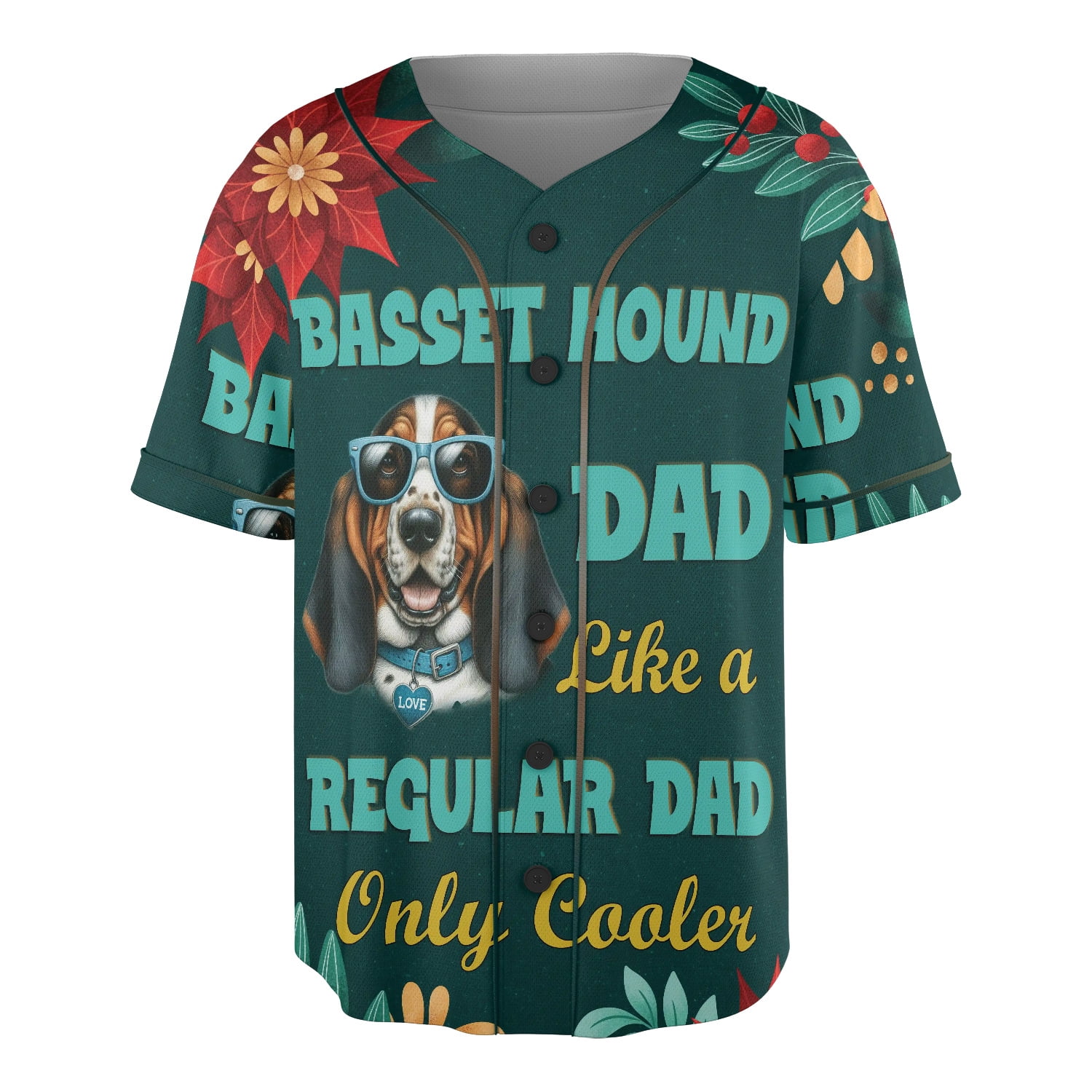Basset Hound Dad Like a Regular Dad Only Cooler Happy Father's Day All ...