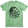 thumbnail image 1 of Basset Hound Dad, Unisex Men's Shirt, Basset Hound Owner, Funny Dog Dad Gift, Heather Apple Green, Small, 1 of 6