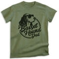 thumbnail image 1 of Basset Hound Dad, Unisex Men's Shirt, Basset Hound Owner, Funny Dog Dad Gift, Heather Military Green, Large, 1 of 6