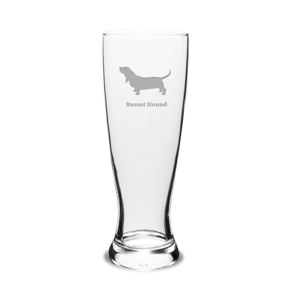 Basset Hound Deep Etched 23 oz University Beer Pilsner