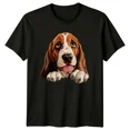thumbnail image 1 of Basset Hound Dog Breed Cute Puppy Graphic Art T-Shirt, 1 of 2