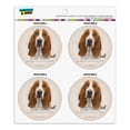 thumbnail image 1 of Basset Hound Dog Breed Refrigerator Fridge Locker Vinyl Circle Magnet Set, 1 of 4