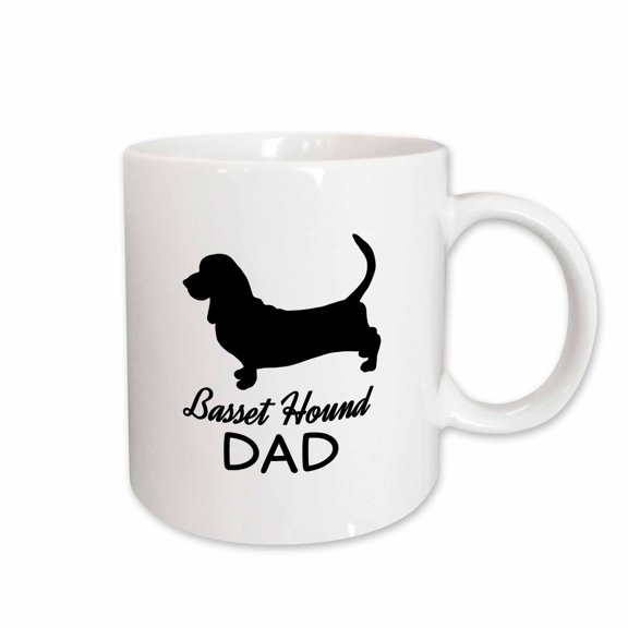 3drose, Basset Hound Dog Dad, 11oz Mug