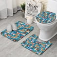 thumbnail image 1 of Basset Hound Dog and Flower-1 Bathroom Rugs Sets 3 Piece,Toilet Cover Set,Absorbent Non Slip Bathroom Mats Sets with U-Shaped Contour Rug Toilet Rug Set, 1 of 5