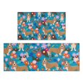 thumbnail image 1 of Basset Hound Dog and Flower-1 Kitchen Rugs Sets Of 2,Anti Fatigue Kitchen Mat Rugs Non Slip Washable,Decorative Kitchen Floor Mats for Kitchen,Sink,Laundry,17"x30"+17"x47", 1 of 7
