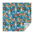 thumbnail image 1 of Basset Hound Dog and Flower-1 Square Tablecloth,Waterproof Square Table Cover,Wipeable Spillproof Washable Table Cover for Home Kitchen Party Decor 52"x52"(132x132cm), 1 of 6