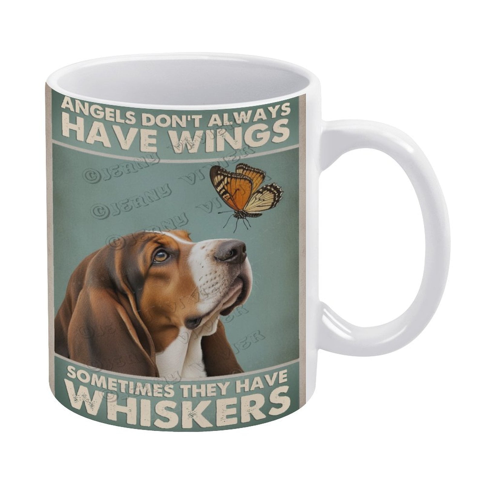 Basset Hound Dog Mug,Gifts for Pet Lovers - Tea Cup - Personalized Coffee  Mug for Dog Pet Lovers, 11 oz, image size:1600x1600