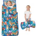 thumbnail image 1 of Basset Hound Dog and Flower-1 Toddler Nap Mats for Kids Preschool,Sleeping Mat Bag or Kids,Toddler Sleeping Bag,Toddler Nap Mat or Daycare, 1 of 6