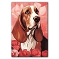 thumbnail image 1 of Basset Hound Dogs Wall Art, Lovely Dog Canvas Art, Home living room décor, Pets Canvas - Dog Gift Valentines Day for Him and Her, 1 of 4