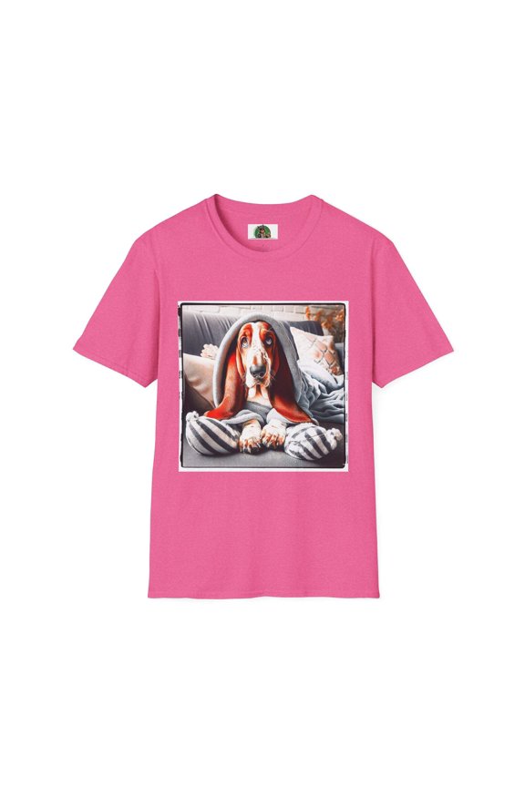Basset Hound Draped In Blanket