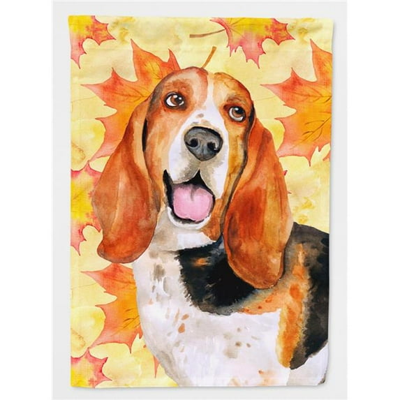 Basset Hound Fall Flag - Garden Size