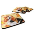 thumbnail image 1 of Basset Hound Fall Foam Coaster Set of 4 Yellow, 1 of 3