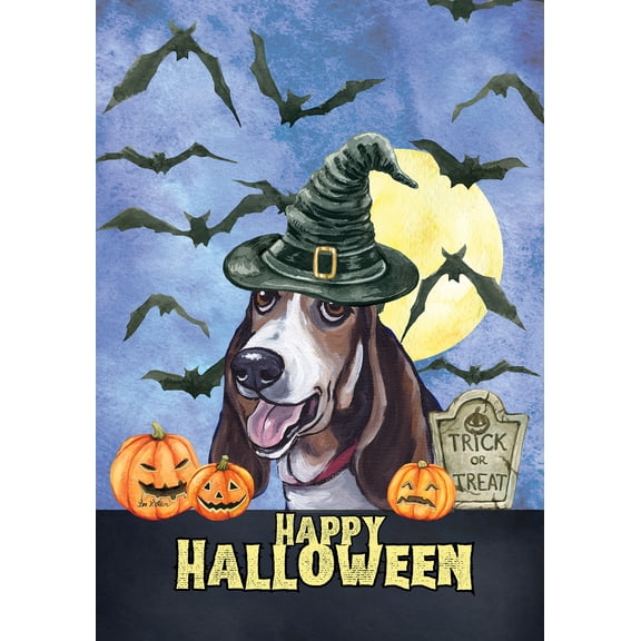 Basset Hound - HHS Best of Breed Halloween House Flag